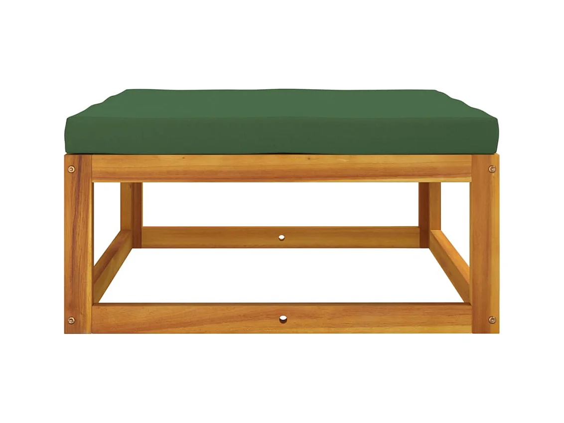 Salon de jardin 3 pcs avec coussins bois massif d'acacia