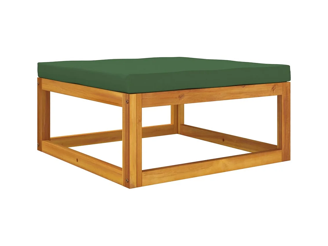 Salon de jardin 3 pcs avec coussins bois massif d'acacia