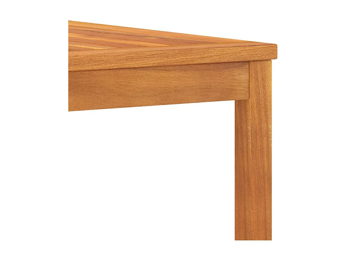 Salon de jardin 3 pcs avec coussin crème Bois d'acacia solide