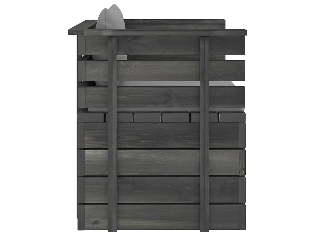 Tuinfauteuil met kussens pallet grenenhout