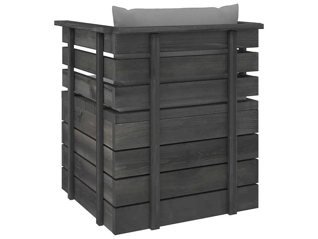 Tuinfauteuil met kussens pallet grenenhout