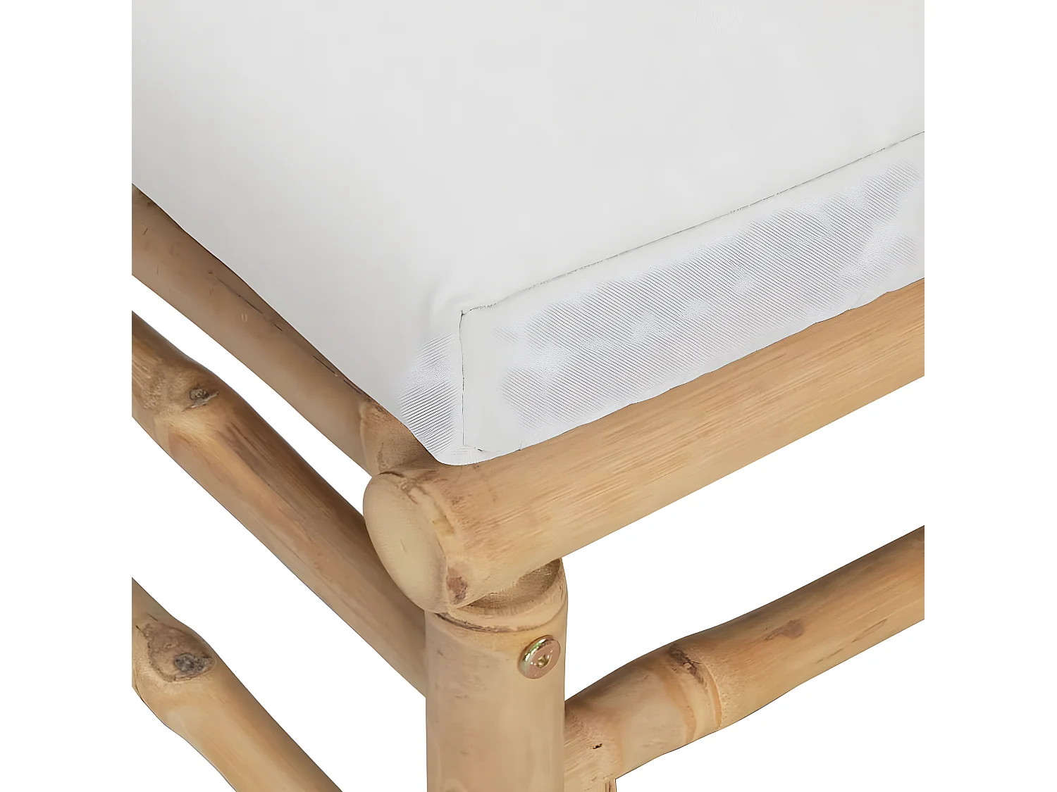 Set Salotto da Giardino 2pz con Cuscini Grigio Chiaro Bambù