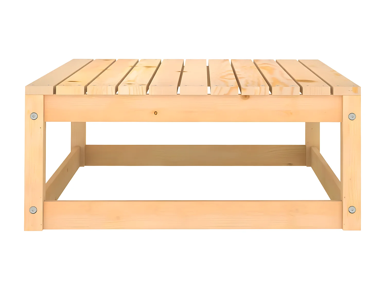 Gartenhocker mit Kissen 2 Stk. Massivholz Kiefer