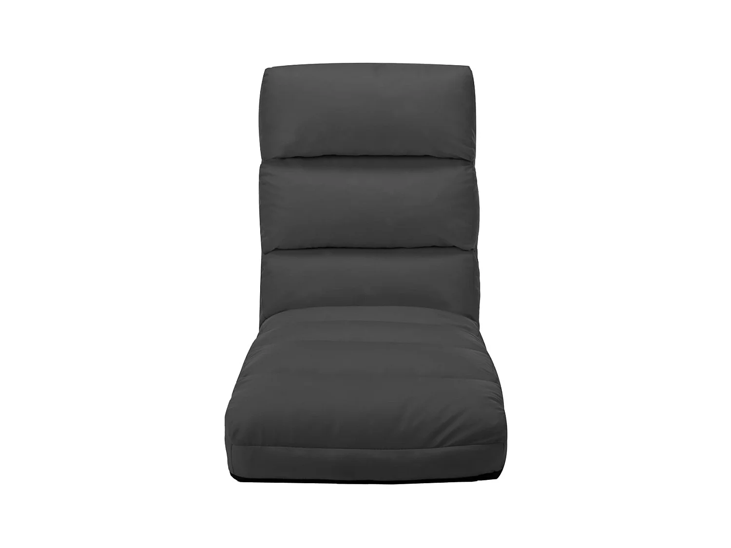 Chaise pliable de sol Anthracite Similicuir