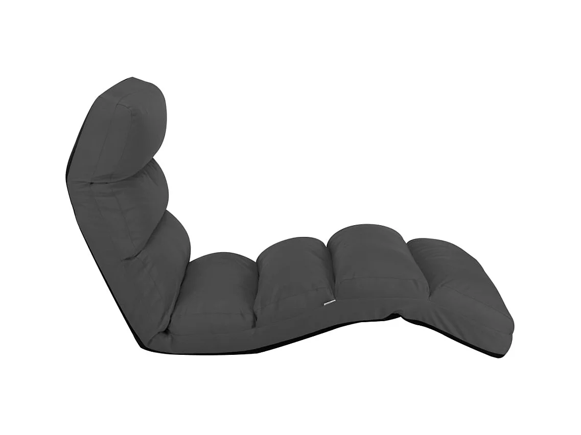 Chaise pliable de sol Anthracite Similicuir