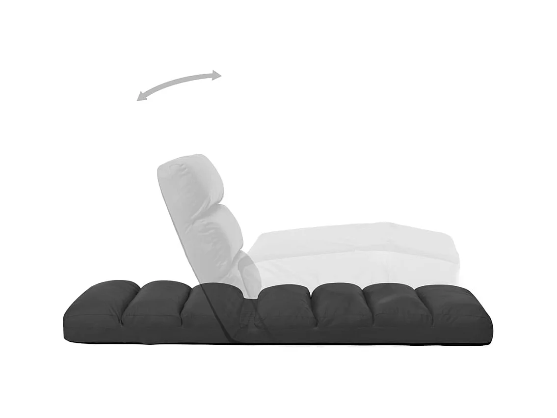 Chaise pliable de sol Anthracite Similicuir