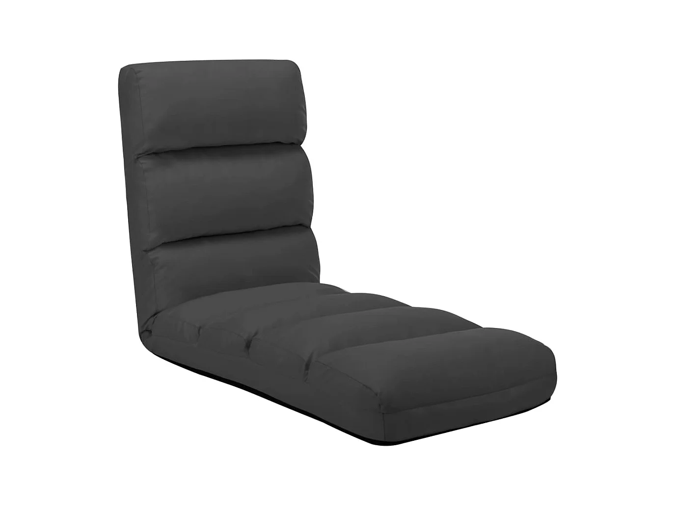 Chaise pliable de sol Anthracite Similicuir