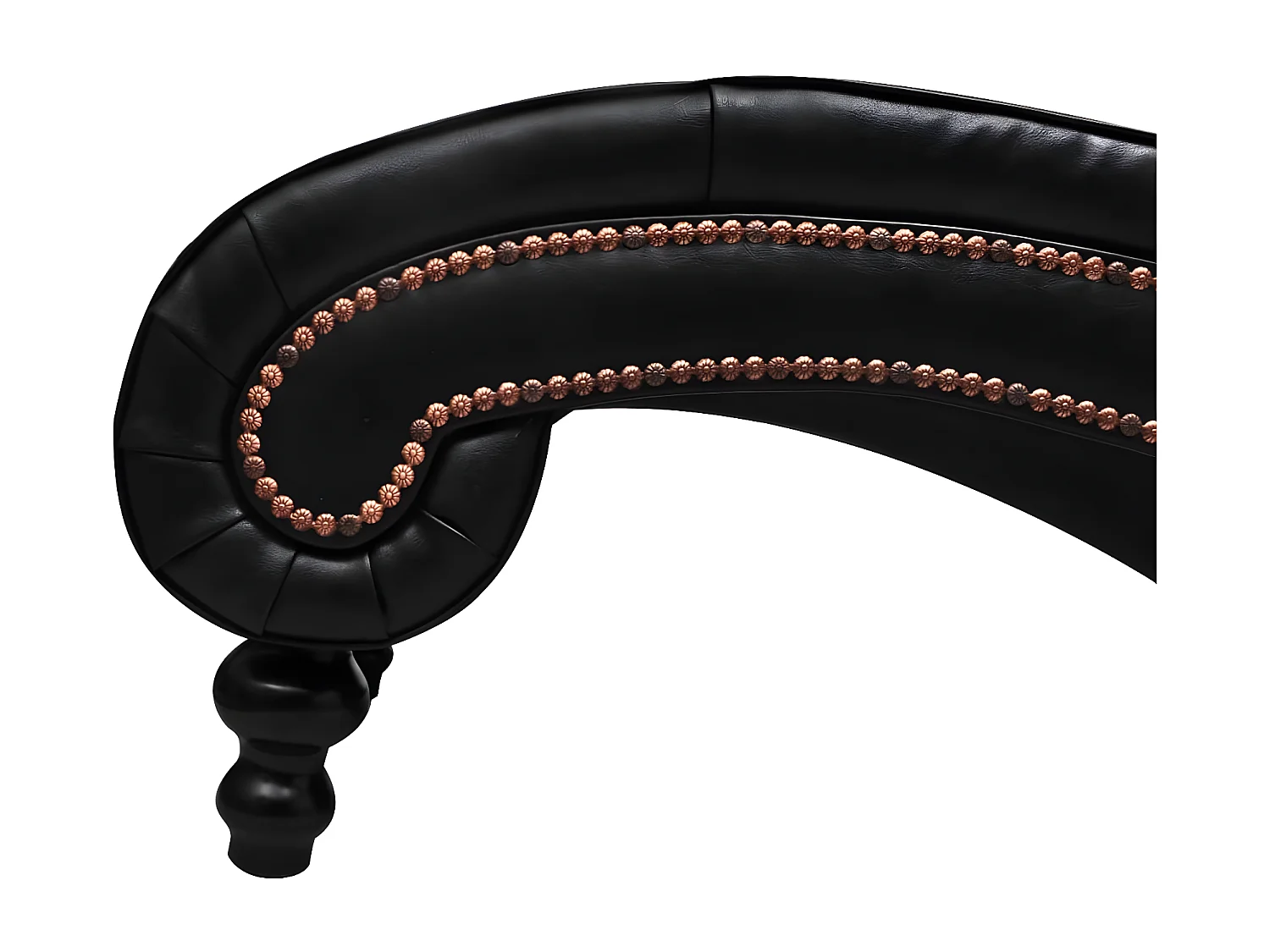 Chaise longue kunstleer bruin