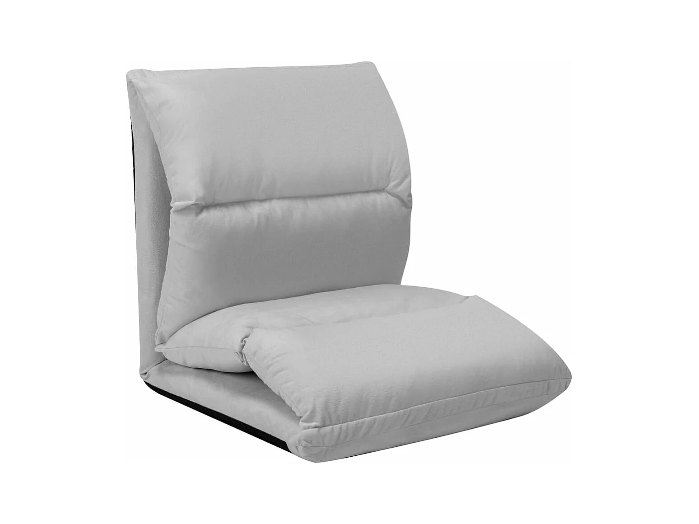 Chaise pliable de sol Gris clair Microfibre