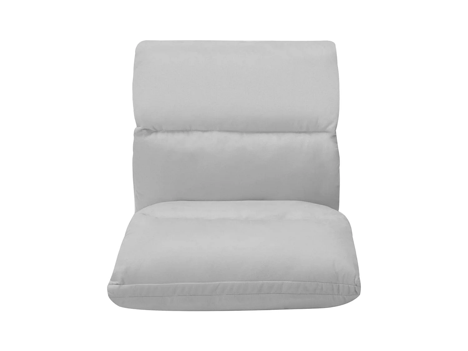 Chaise pliable de sol Gris clair Microfibre