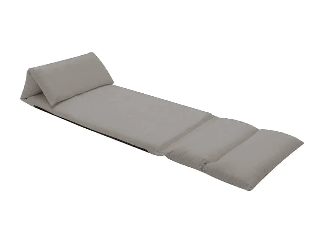 Chaise pliable de sol Gris clair Microfibre