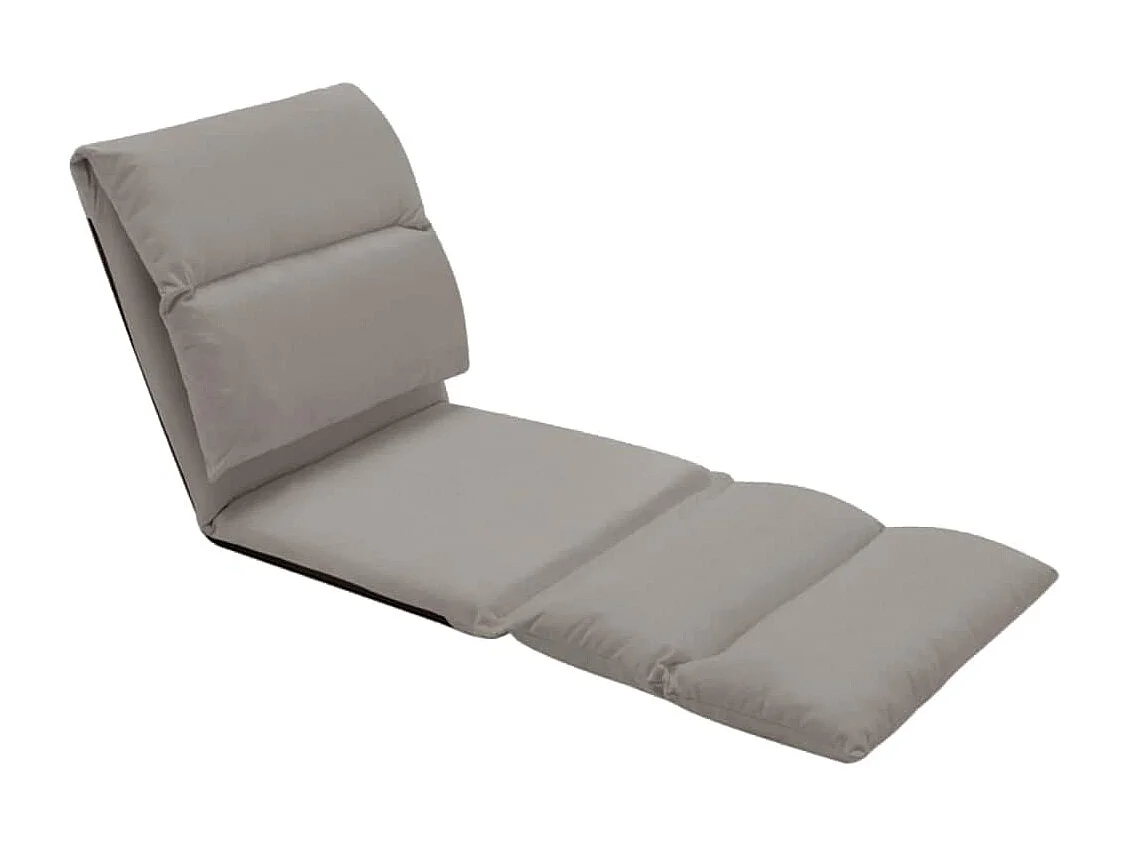 Chaise pliable de sol Gris clair Microfibre