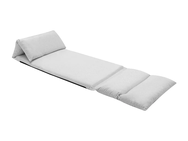 Chaise pliable de sol Gris clair Microfibre