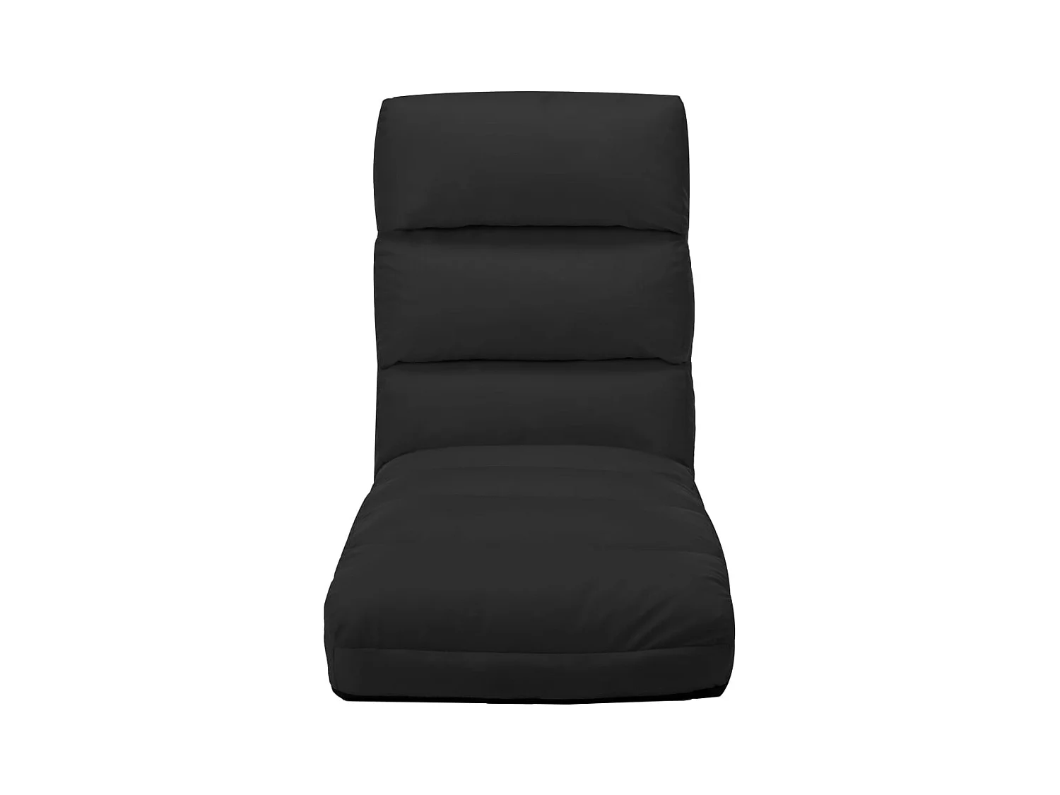 Vloerstoel inklapbaar kunstleer zwart