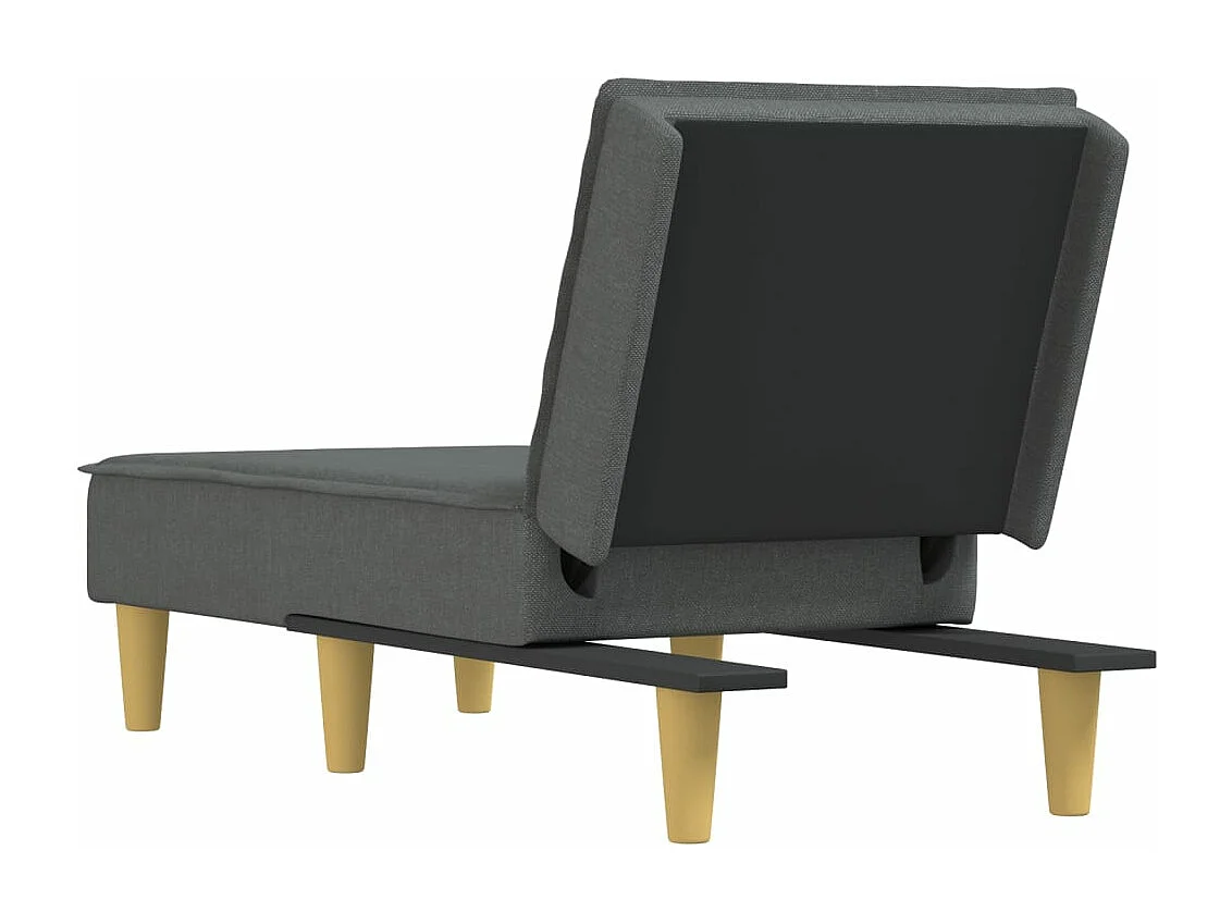 Chaise longue gris foncé tissu