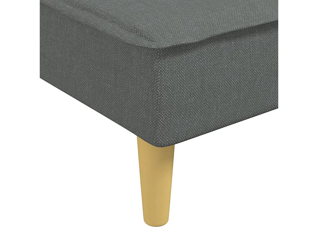 Chaise longue gris foncé tissu