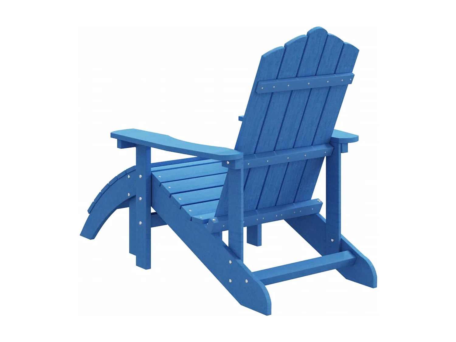 Sedia da Giardino Adirondack con Poggiapiedi Blu Acqua in HDPE