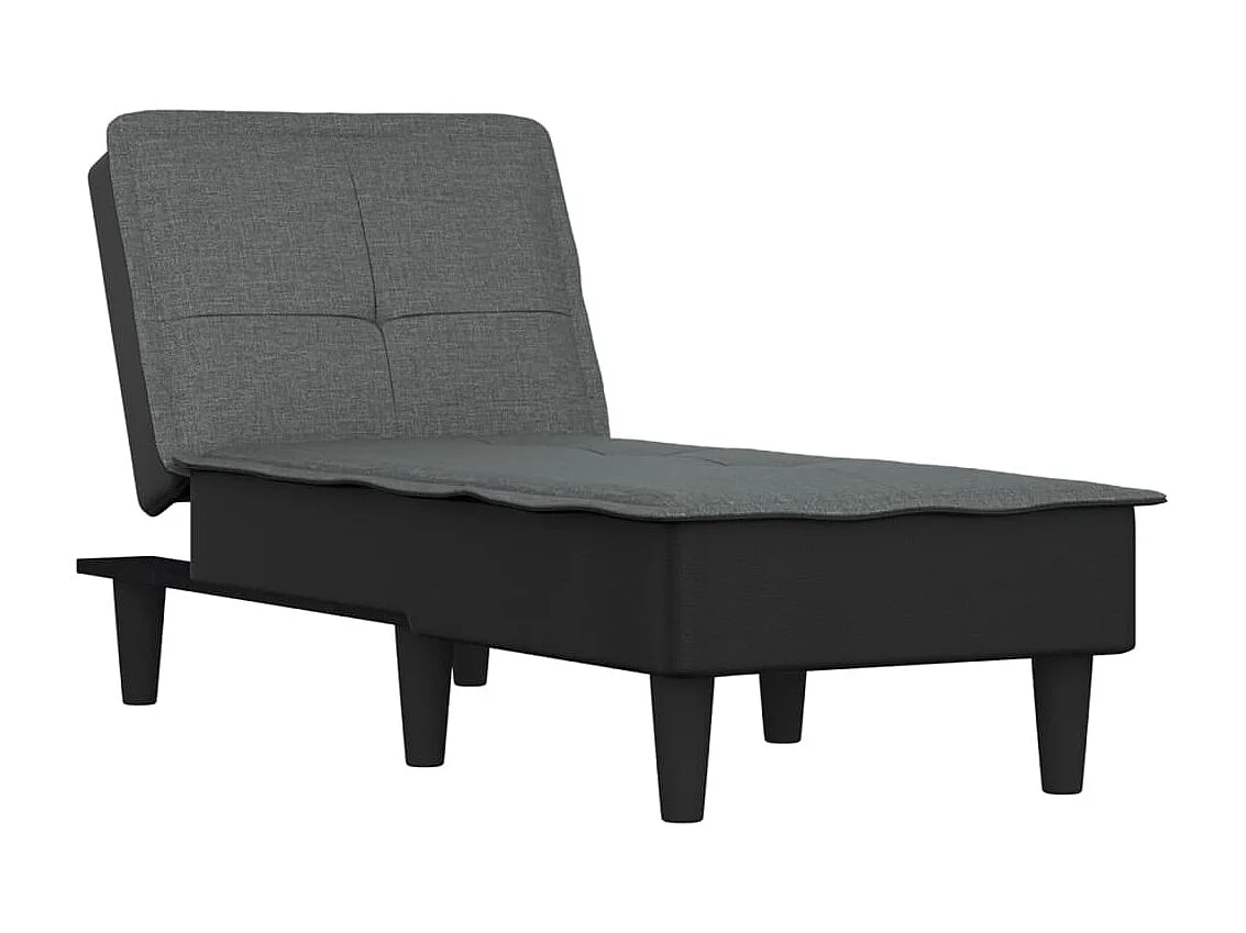 Chaise longue gris foncé tissu