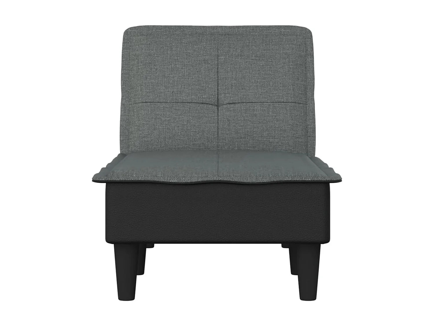 Chaise longue gris foncé tissu