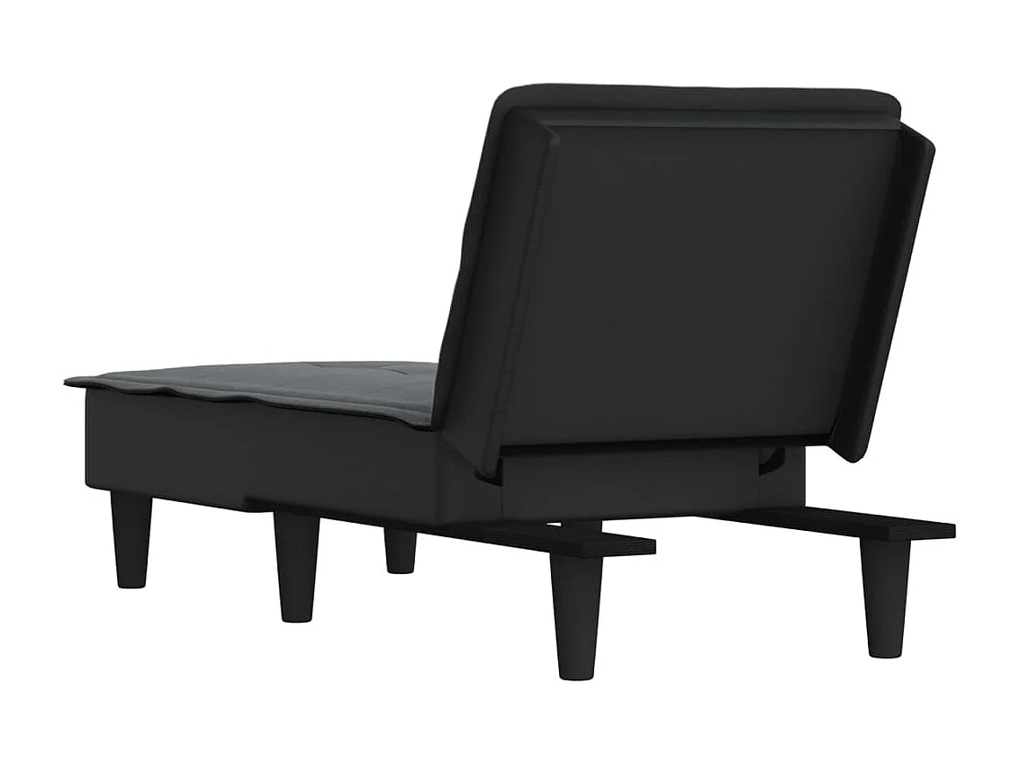 Chaise longue tecido cinzento-escuro