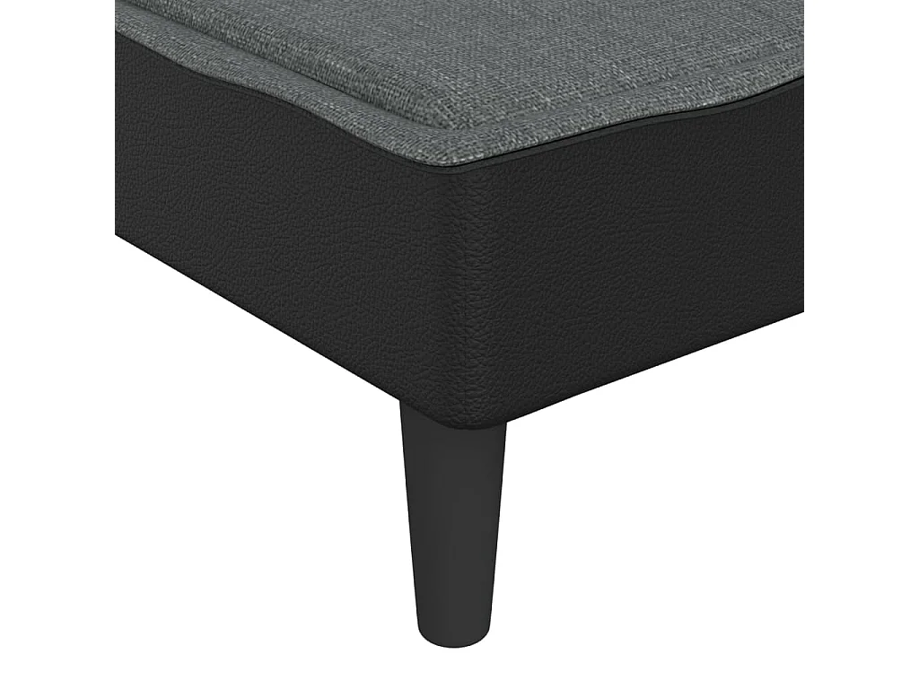 Sofá diván de tela gris oscuro