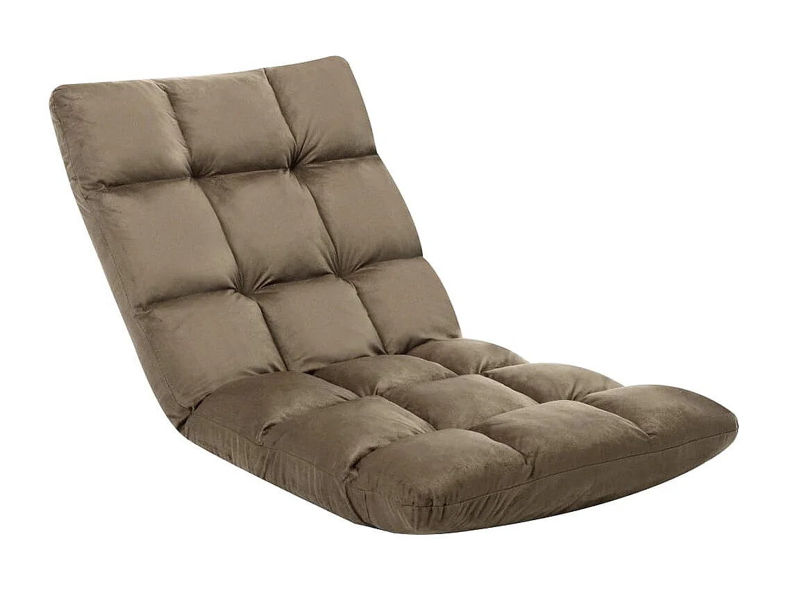 Chaise pliable de sol Taupe Microfibre