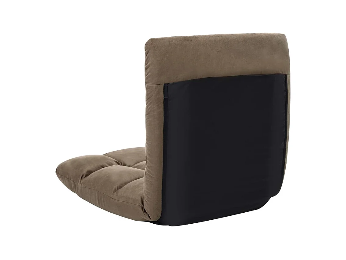 Vloerstoel inklapbaar microvezel taupe