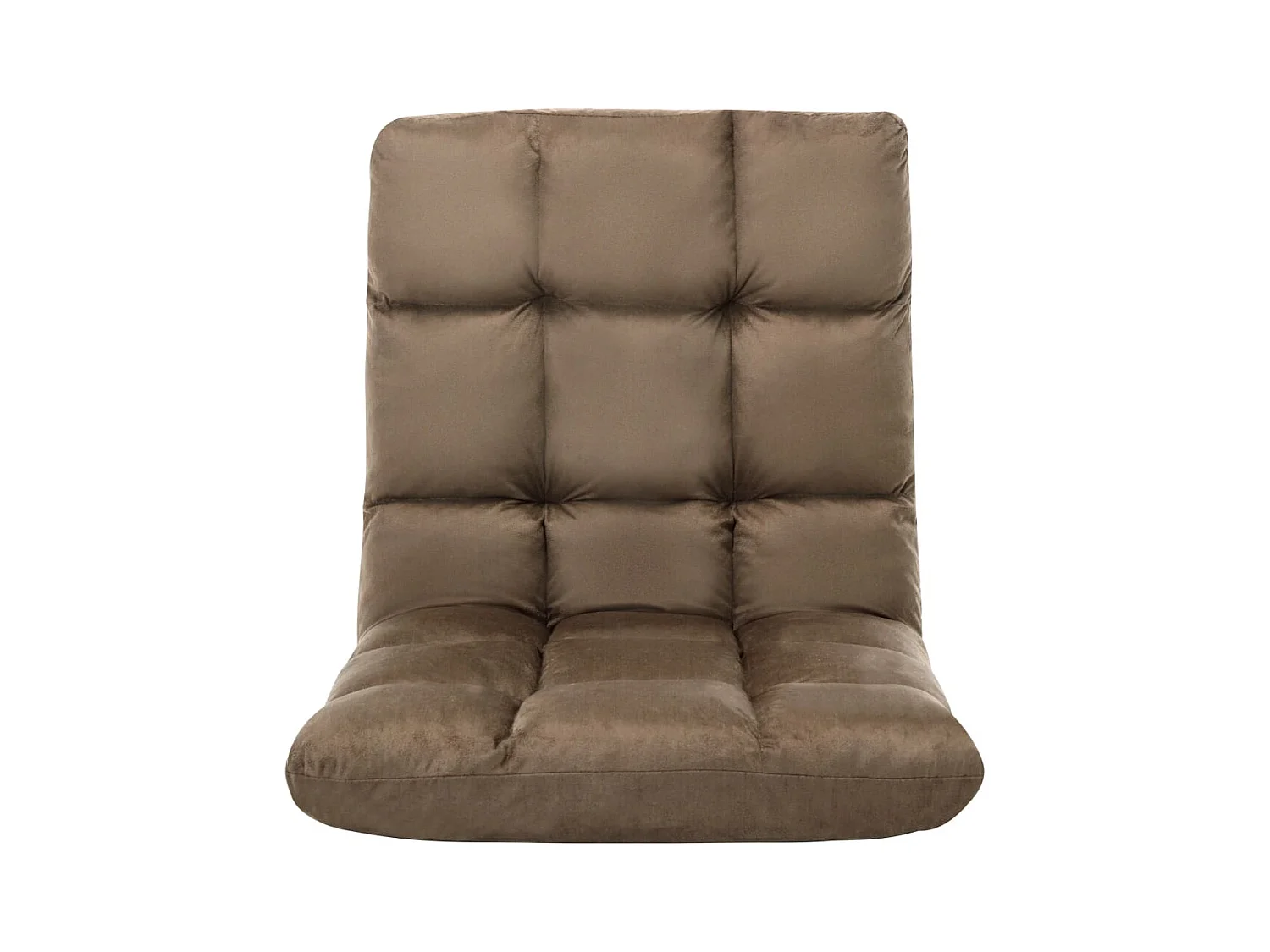 Vloerstoel inklapbaar microvezel taupe