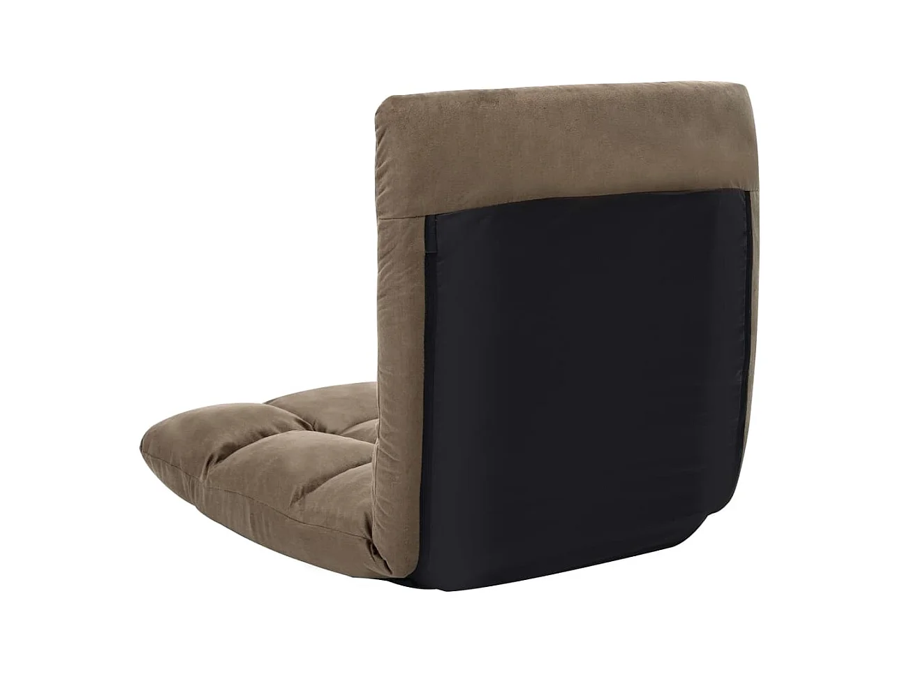 Vloerstoel inklapbaar microvezel taupe