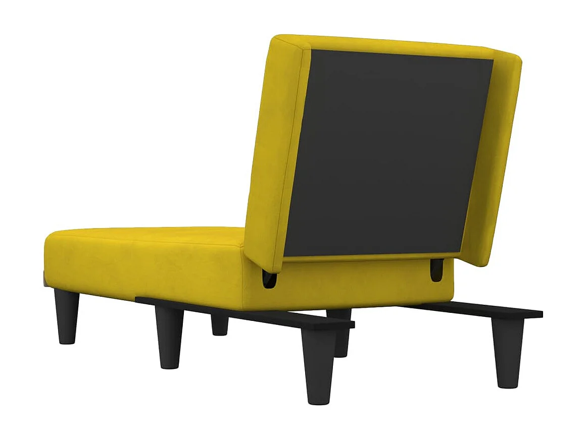 Chaise Longue in Velluto Giallo