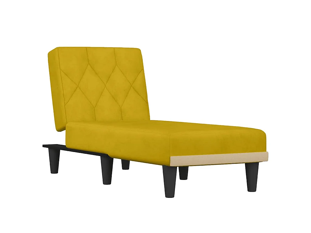 Chaise longue veludo amarelo