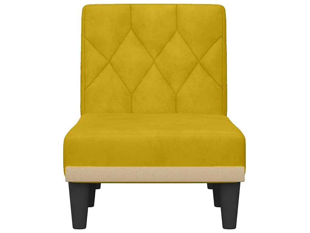 Chaise longue veludo amarelo