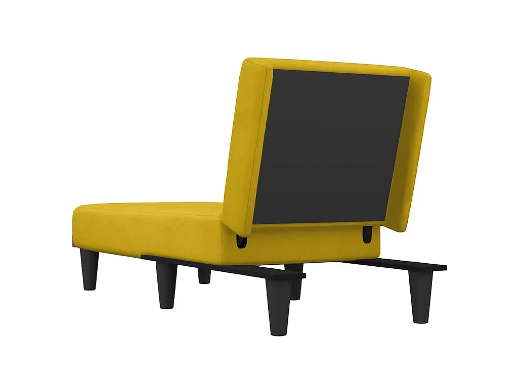 Chaise longue veludo amarelo
