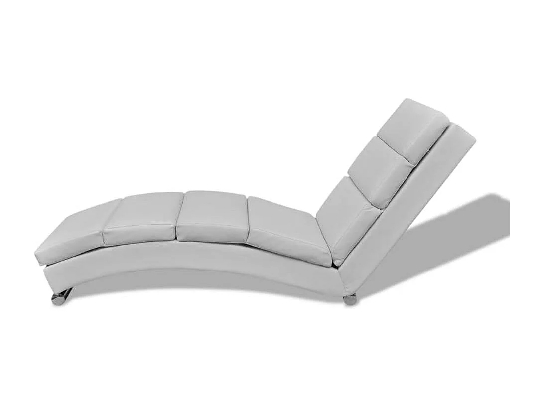 Chaiselongue Weiß Kunstleder