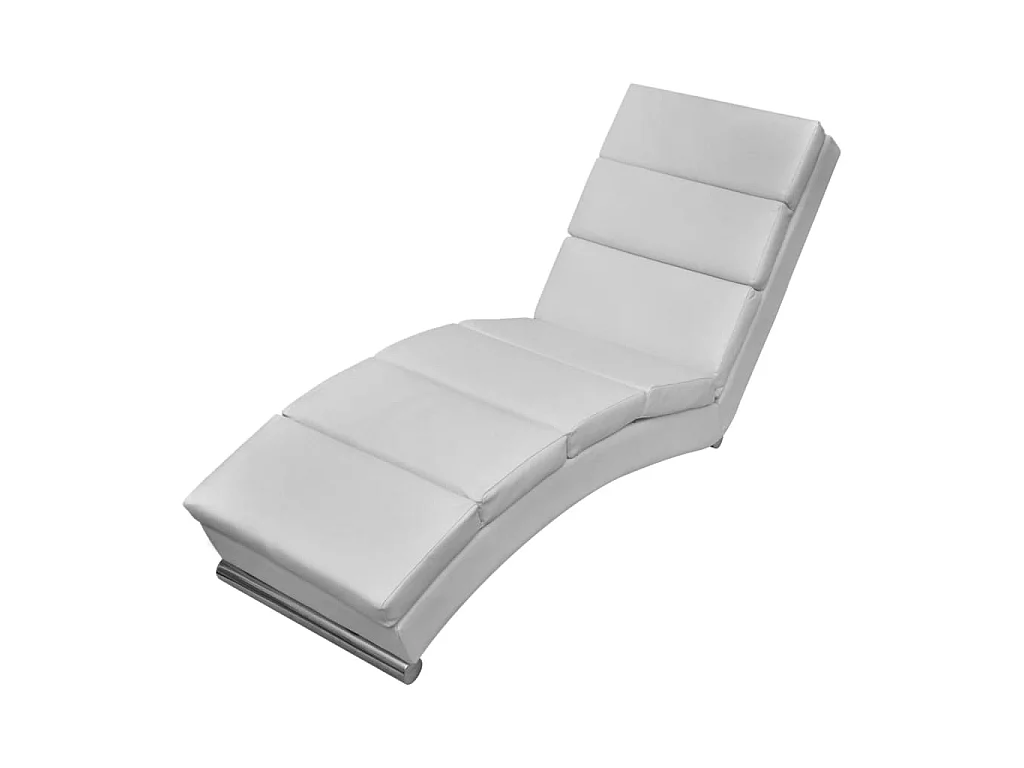Diván de cuero sintético blanco
