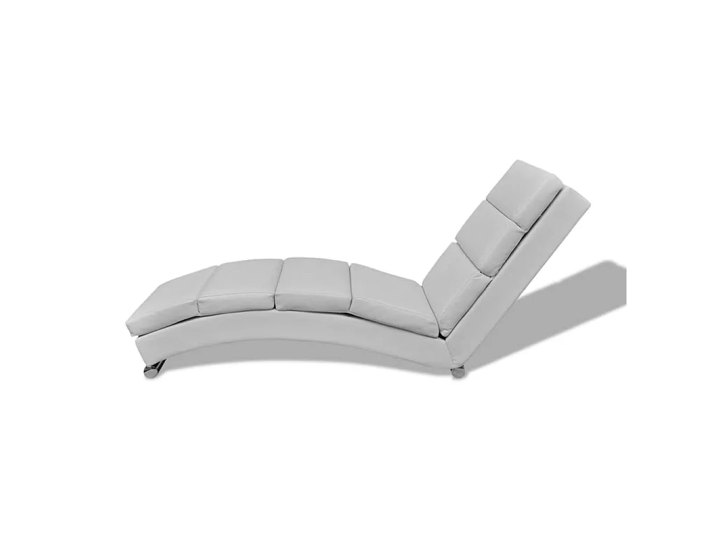 Diván de cuero sintético blanco