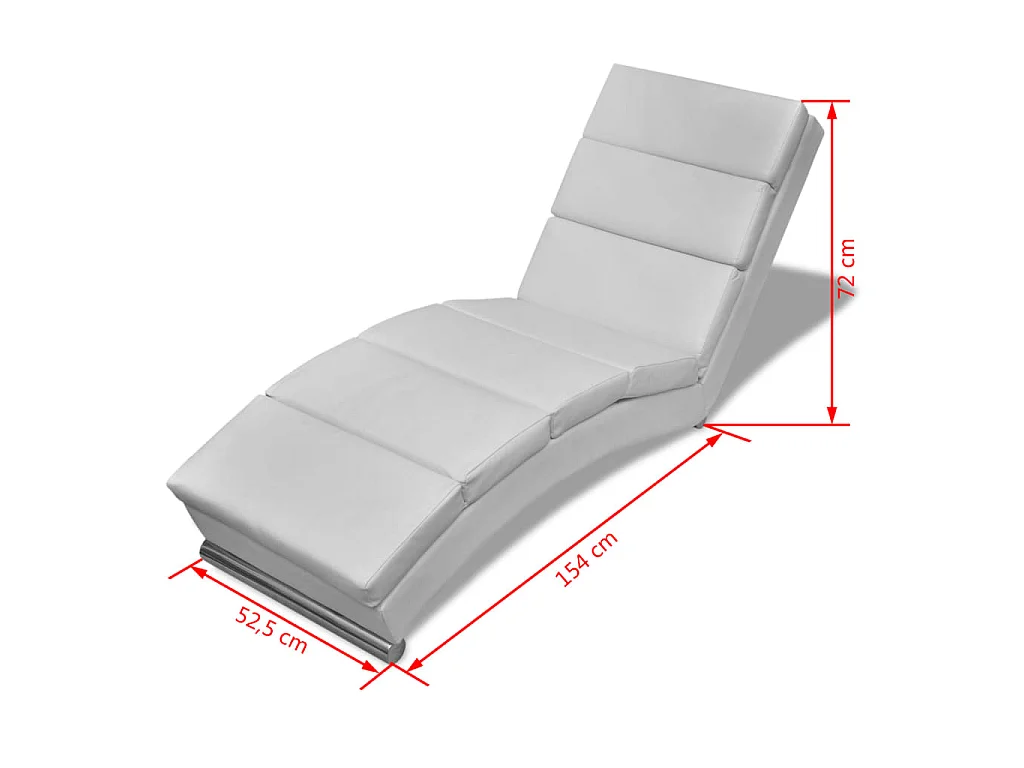 Diván de cuero sintético blanco