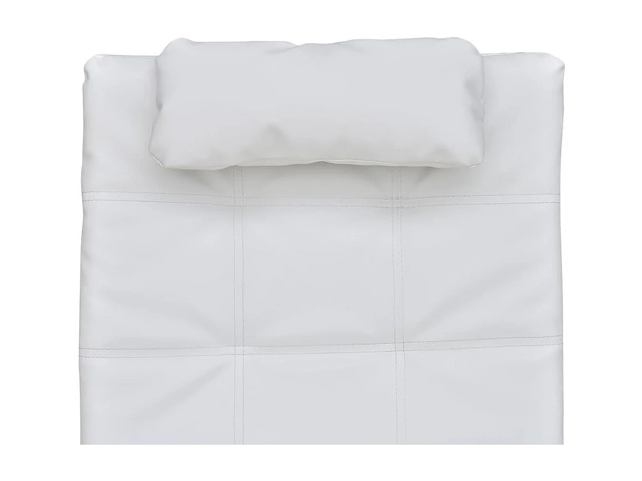 Chaise longue avec oreiller Blanc Similicuir