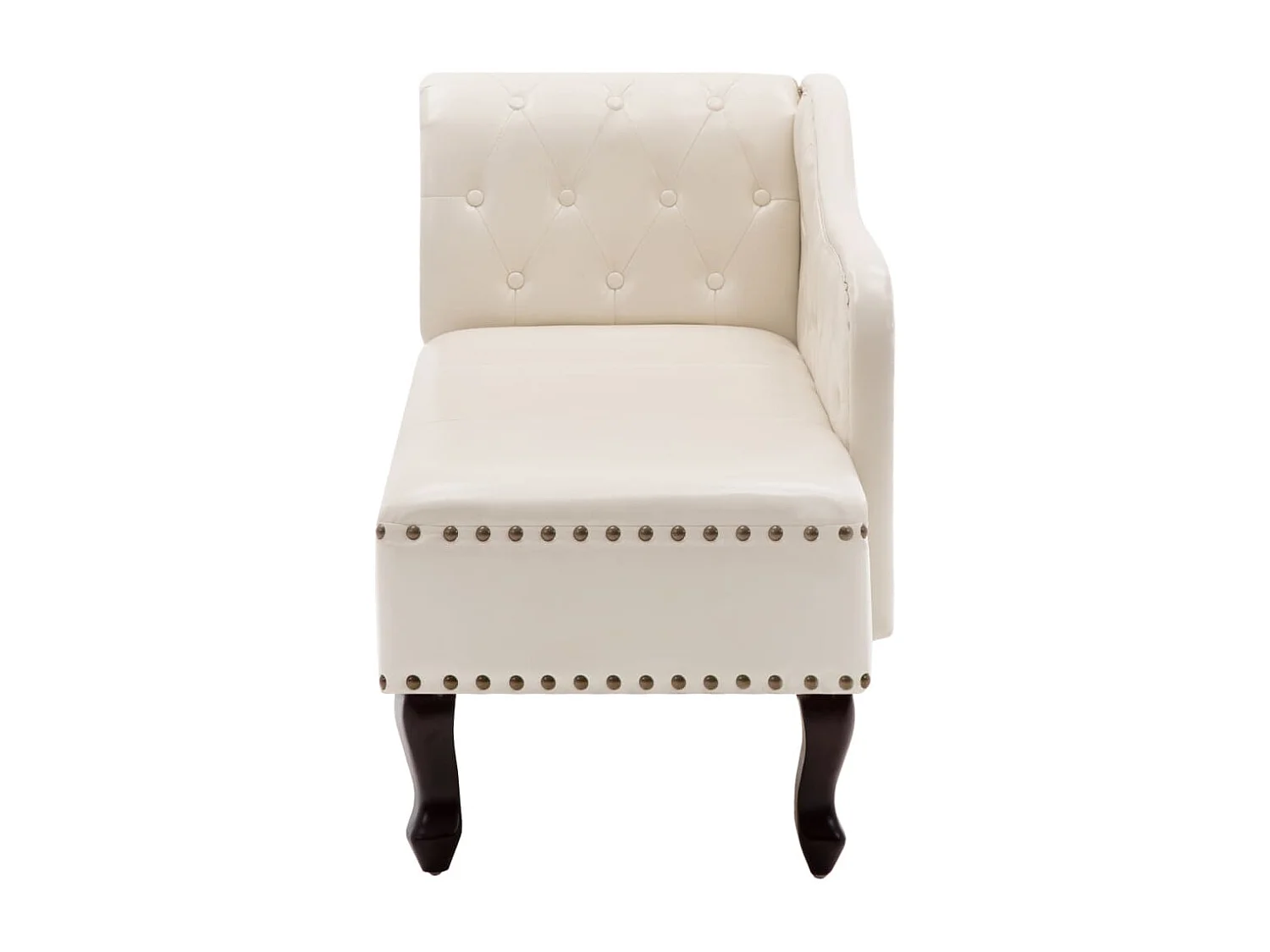Chaiselongue Creme Kunstleder