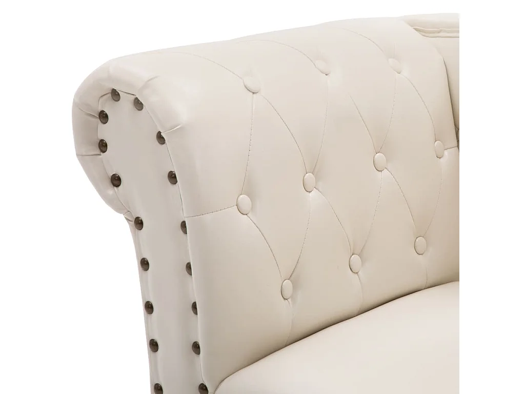 Chaiselongue Creme Kunstleder