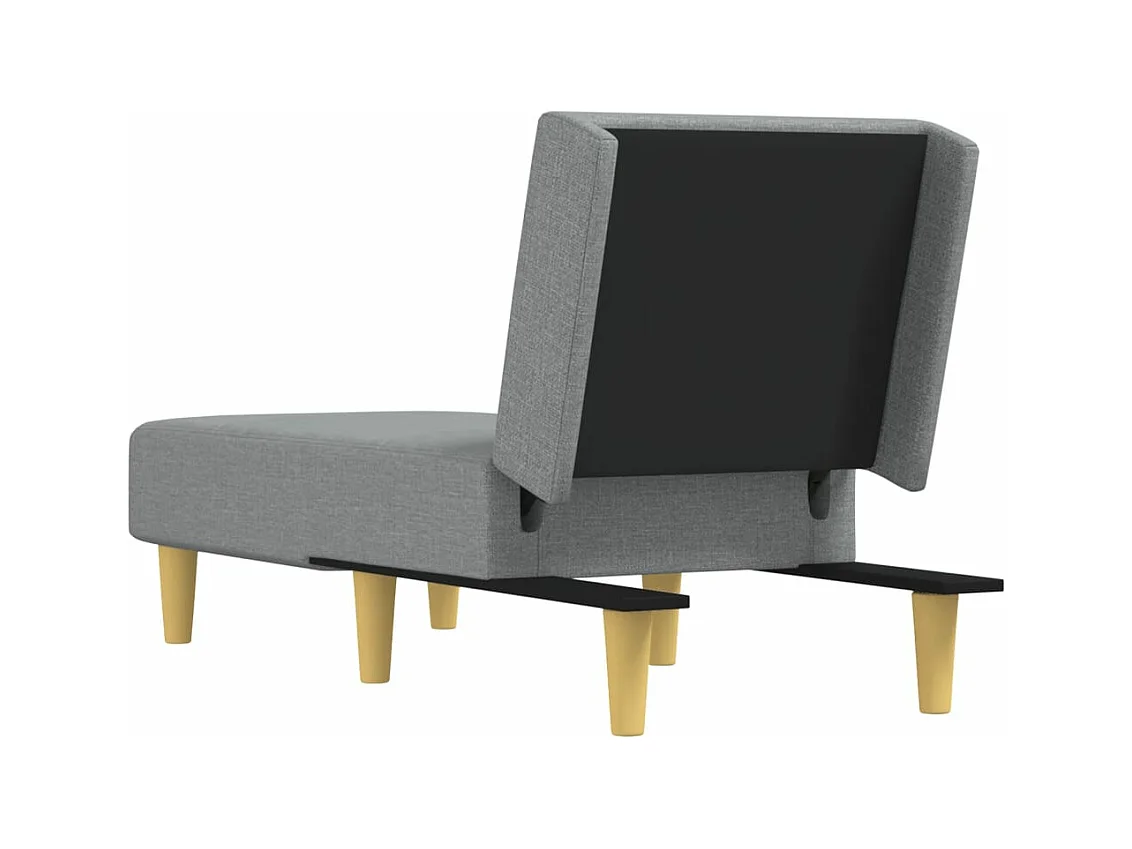 Chaise longue stof lichtgrijs