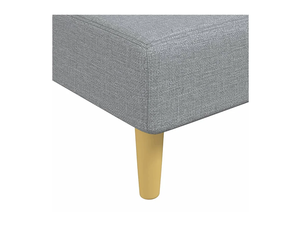 Chaise longue stof lichtgrijs
