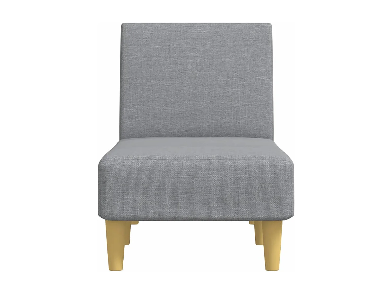 Chaise longue tecido cinzento-claro