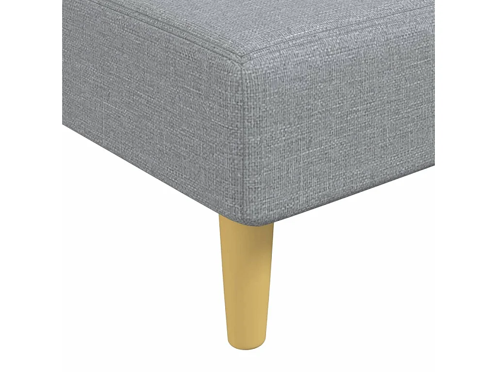 Chaise longue tecido cinzento-claro