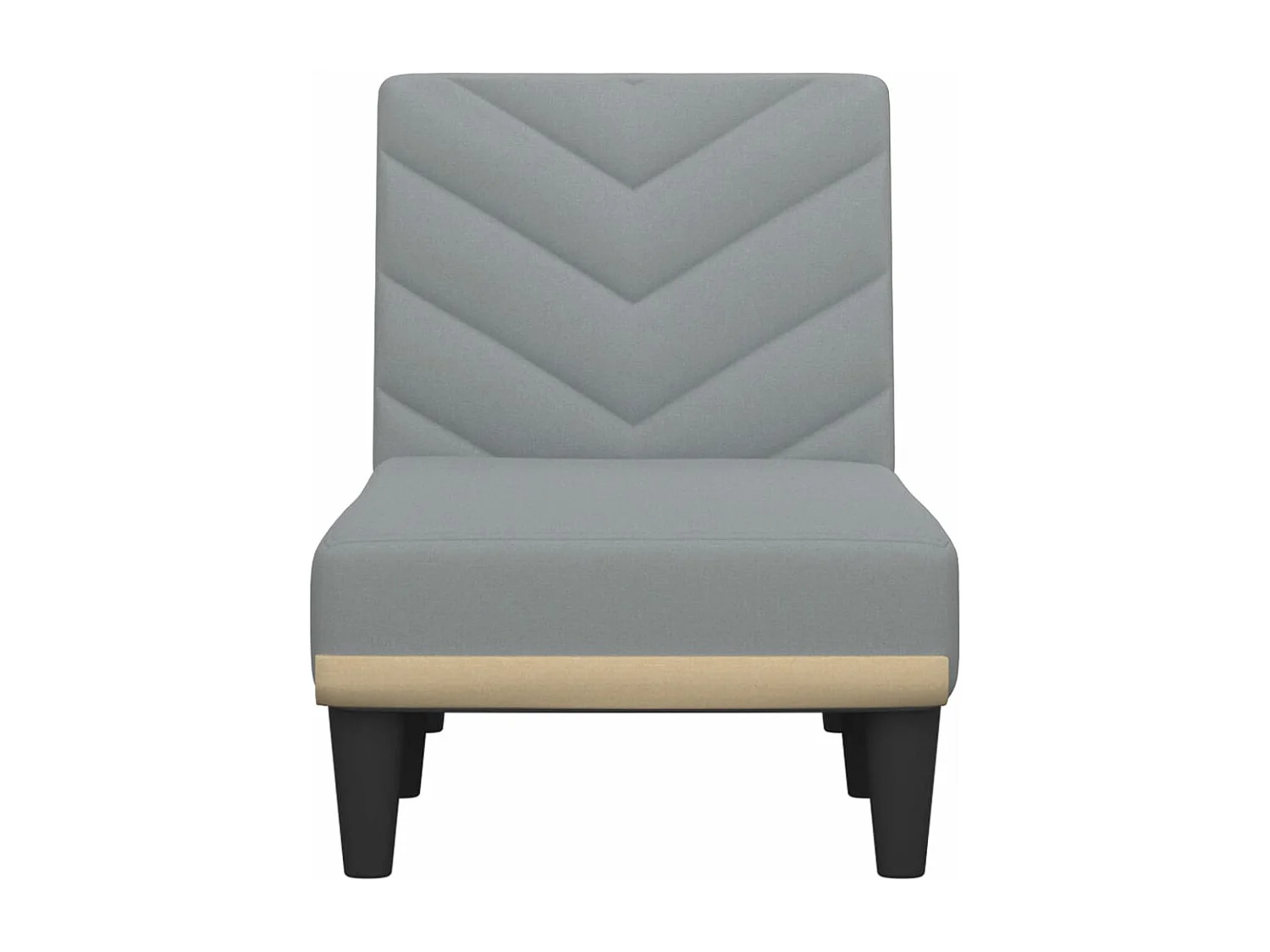 Chaise longue gris clair tissu