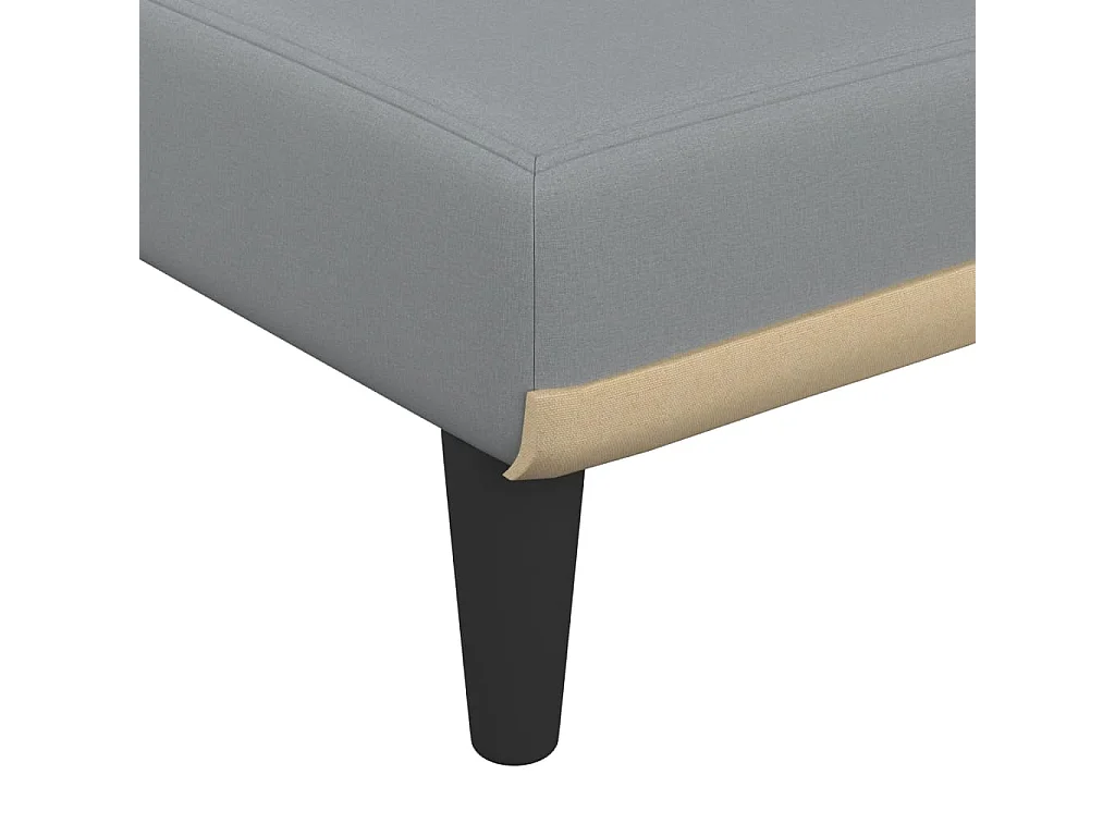 Chaise longue gris clair tissu