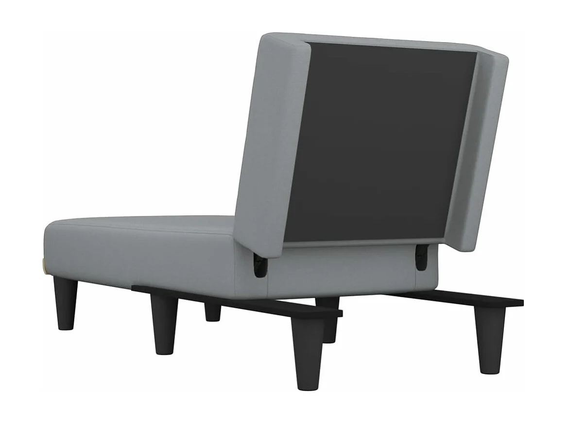 Chaise longue gris clair tissu