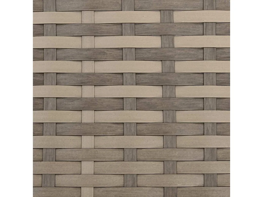 Gartensessel Verstellbar mit Kissen Hellbraun Poly Rattan