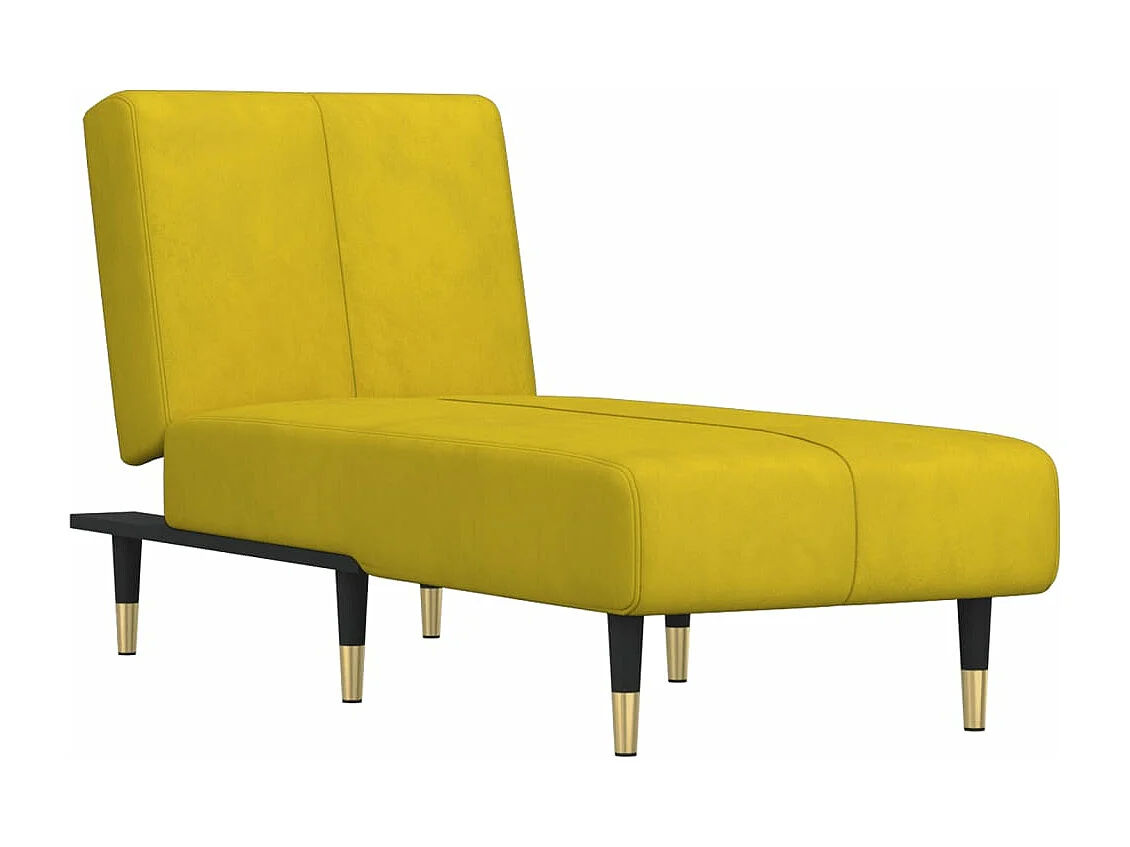 Chaise Longue in Velluto Giallo