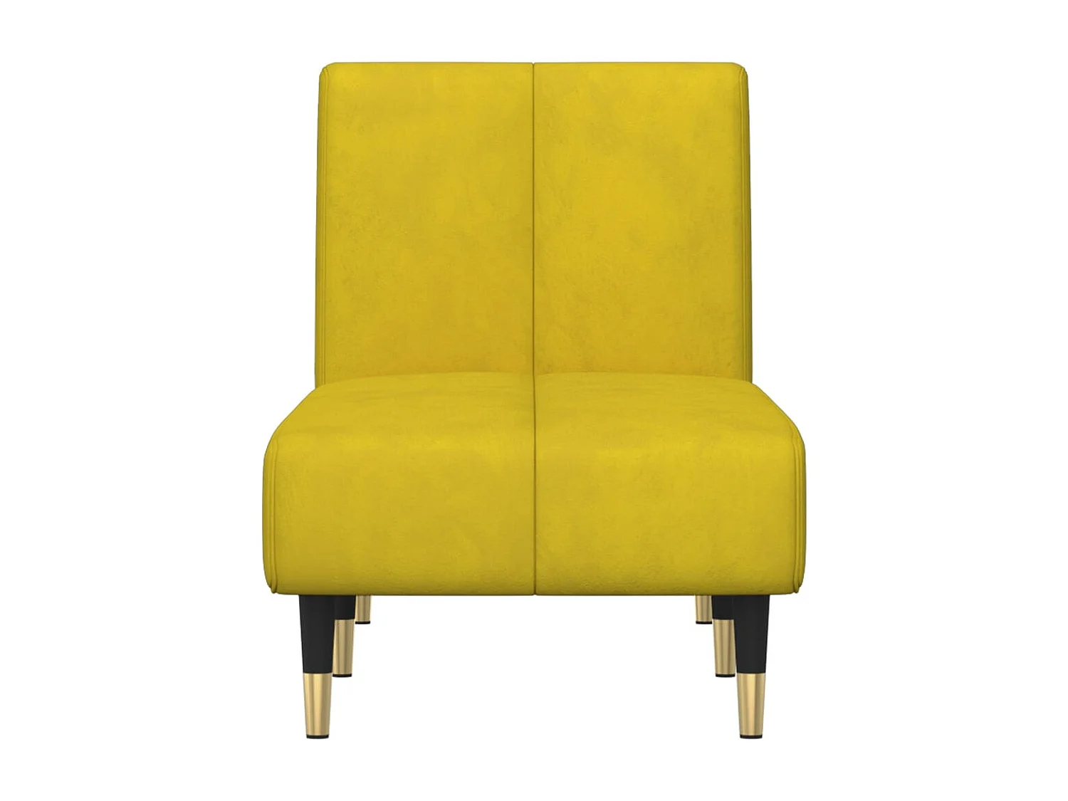 Chaise longue fluweel geel